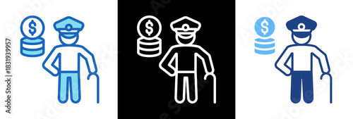 Pension Policy line color icon