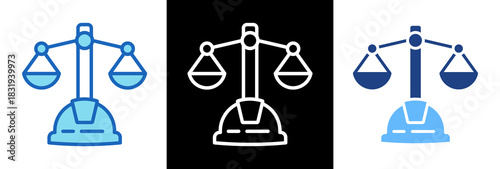 Labor Rights line color icon