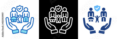 Family Policy line color icon