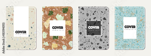 Notebook cover design. Terrazzo abstract