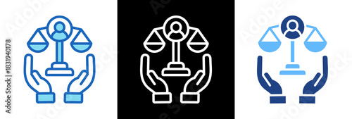 Human Rights Policy line color icon