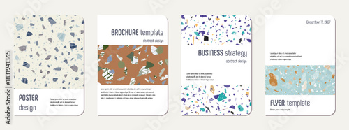 Notebook cover design. Terrazzo abstract