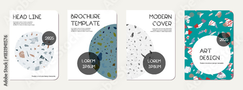 Notebook cover design. Terrazzo abstract