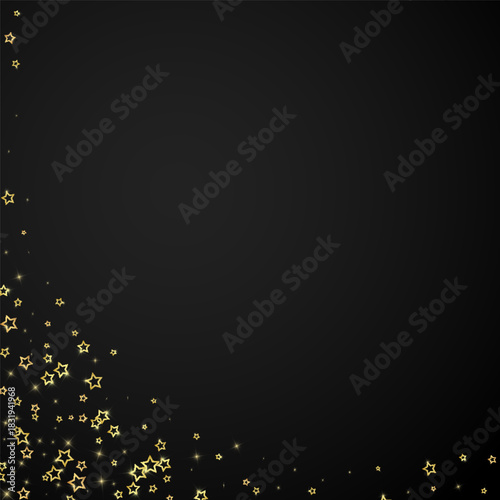 Christmas spirit. Scattered falling stars.