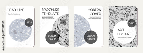 Brochure cover design. Terrazzo abstract