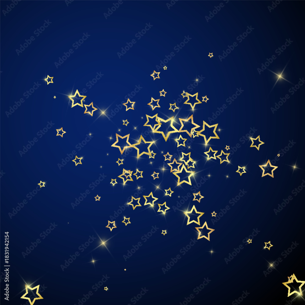 Fototapeta premium Twinkle stars scattered around randomly, flying,