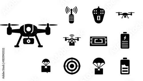 Vector music icon set illustration for business, web, and design use featuring musical symbols