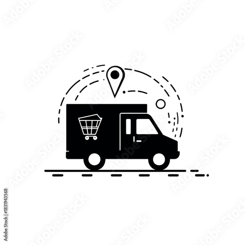 Home Icon with Chimney, Door and Window on Transparent Background Simple Flat Design