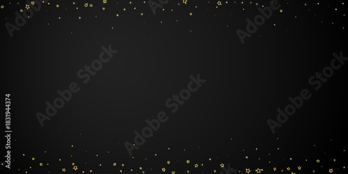 Gold sparkling star confetti.