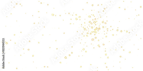 Gold sparkling star confetti.