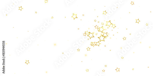 Gold sparkling star confetti.