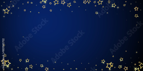 Christmas spirit. Scattered falling stars.