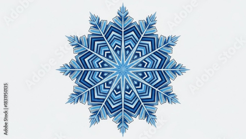 Downloadable winter snowflake vector image for christmas holiday season and new year decoration design element