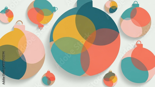 Colorful christmas ornaments vector design for holiday season christmas balls decorations and festive cheer