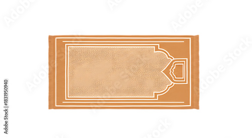 Elegant prayer mat with intricate patterns, offering a sense of peace and devotion