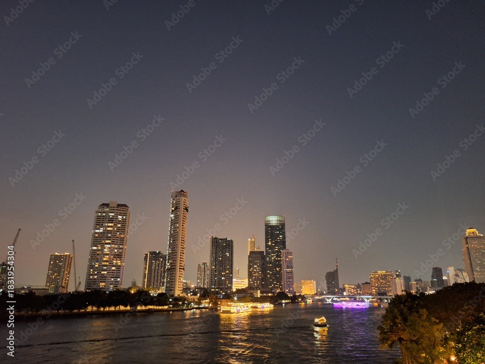Fototapeta premium seattle skyline at night