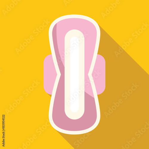 Sanitary pad icon representing feminine hygiene and period