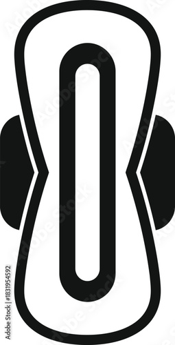 Sanitary pad icon representing feminine intimate hygiene and menstruation