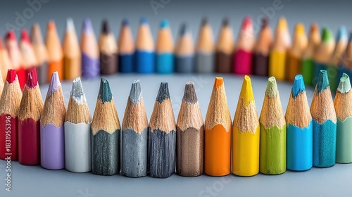 Instagram rainbow-circle crayons shallow-DOF, 36 sharp colors, creative challenge card hi-res cover