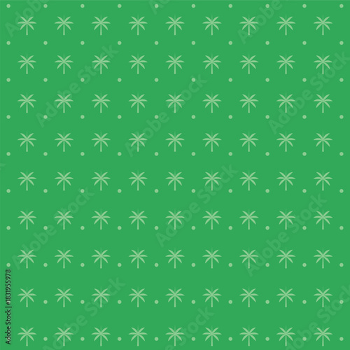 seamless coconut tree and dots pattern vector. beach element vector pattern. For template, wallpaper, leaflet background and poster.