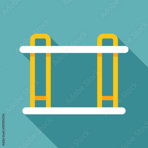 Scaffolding structure vector providing temporary workspace for building and maintenance work