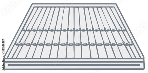Stylized Roof Tiles Texture Graphic Illustration Roof Covering Construction Material
