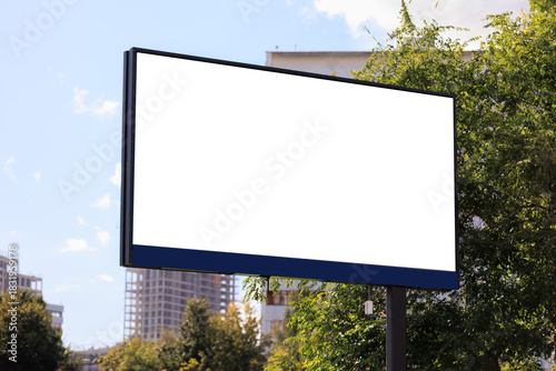 Wallpaper Mural Background for design, white billboards on city streets and along roads Torontodigital.ca