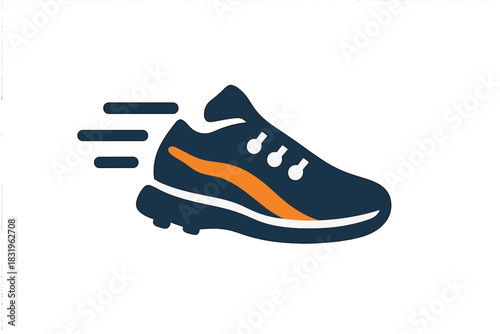 Modern running shoe design symbolizing speed and agility