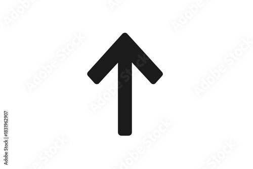 Arrow points upwards indicating direction or movement in a simple black and white design for clear communication Free Download Arrow points upwards indicating direction or movement in a simple black and white design for clear communication - GFXLoad