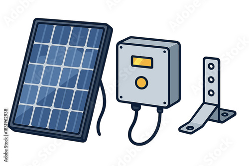 Solar panel system with controller and mounting bracket for sustainable energy solutions at home
