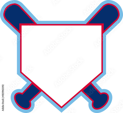 Baseball Home Plate Vector Icon. Crossed baseball. Vector Template Design. Silhouette. Playing. Home base. Sport. isolated on trnsparent background, symbol for use on web and mobile apps, logo