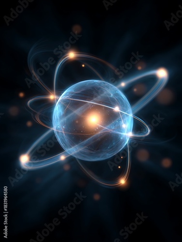 Abstract representation of quantum computing and entanglement