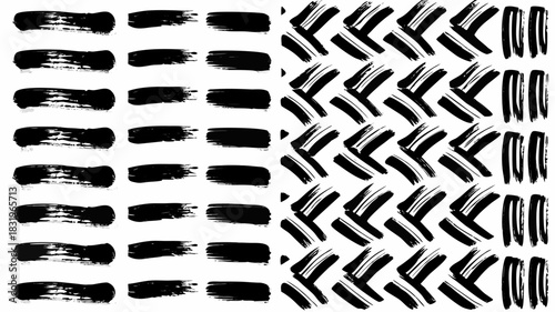 Bold brushstrokes create a modern, artistic pattern perfect for design projects, striking backgrounds, and creative textiles with an edgy aesthetic