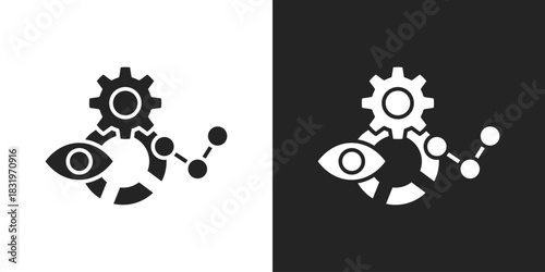 Vision Icon In Black And White Glyph Style