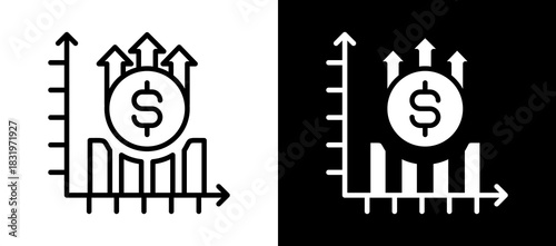 Surplus And Shortage whiteblack icon