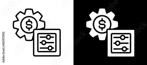 Market Adjustment whiteblack icon
