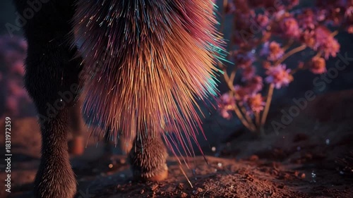 Mystical creatures fur and otherworldly flora