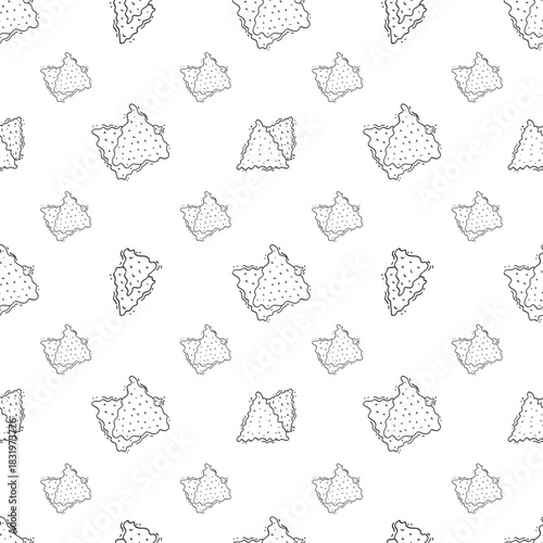 hand drawn chips seamless pattern background