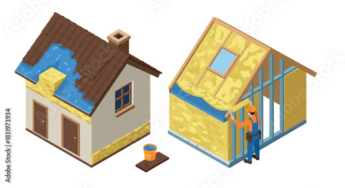 Energy efficient home construction with insulation techniques