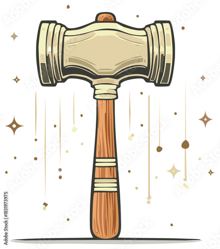 Gavel Illustration Symbol of Law and Justice Court Decision Making in Legal Disputes
