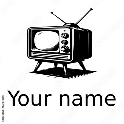 retro tv vector illustration