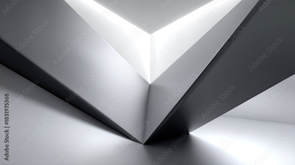 custom made wallpaper toronto digitalGeometric Abstract Composition of Light and Shadow with Angular Forms in Monochrome Tones for Modern Design and Artistic Backgrounds