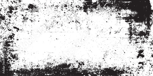 Dark grainy texture on white dust overlay textured, Distressed vector damage wall grunge Vector old grunge wall black and white dust and scratched textured background.