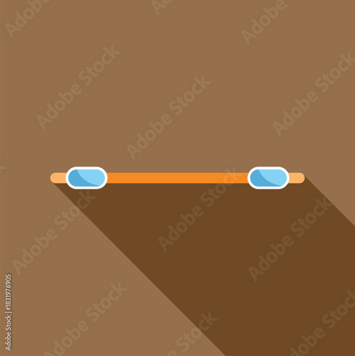Cotton swab vector illustration for ear cleaning and personal hygiene
