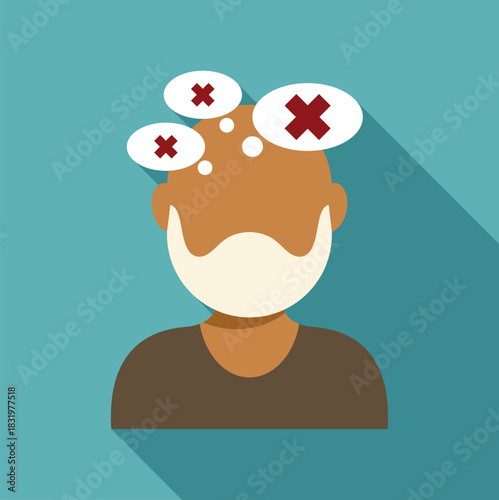 Older individual dealing with dementia, memory problems, and having wrong thoughts