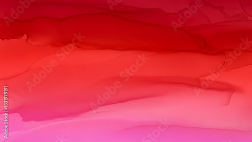 Vibrant Abstract Alcohol Ink Art Background Featuring Seamless Gradient Transition from Red to Pink