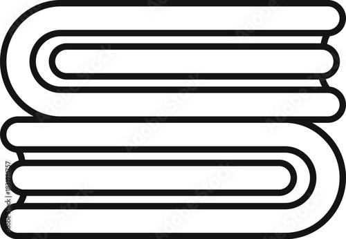 Stacked linens representing clean laundry and hygiene