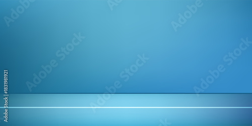 Blue abstract navy studio room. Limbo dark background. Abstract 3d backdrop for product presentation simple abstract