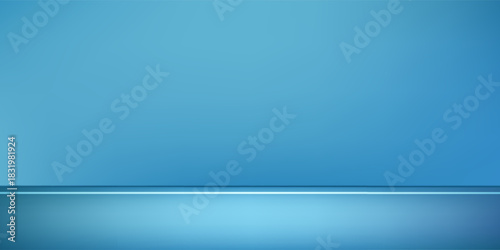 Blue abstract navy studio room. Limbo dark background. Abstract 3d backdrop for product presentation simple abstract modern