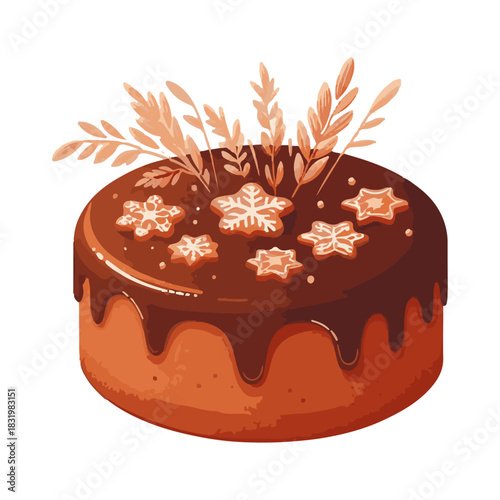 
gingerbread cake illustration design